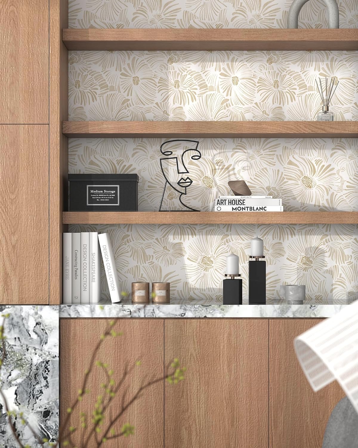 ورق جدران حديث قابل للتقشير وا - مراجعة Herbal Wallpaper وسعره