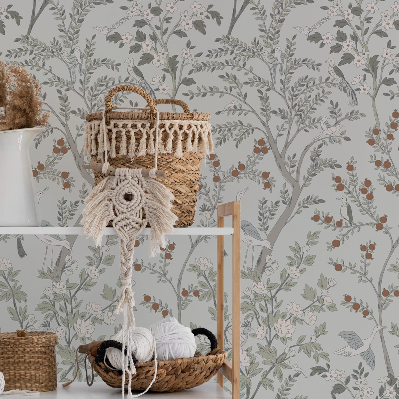 ملصق جداري زهري عتيق الطراز، ل - مراجعة Herbal Wallpaper وسعره