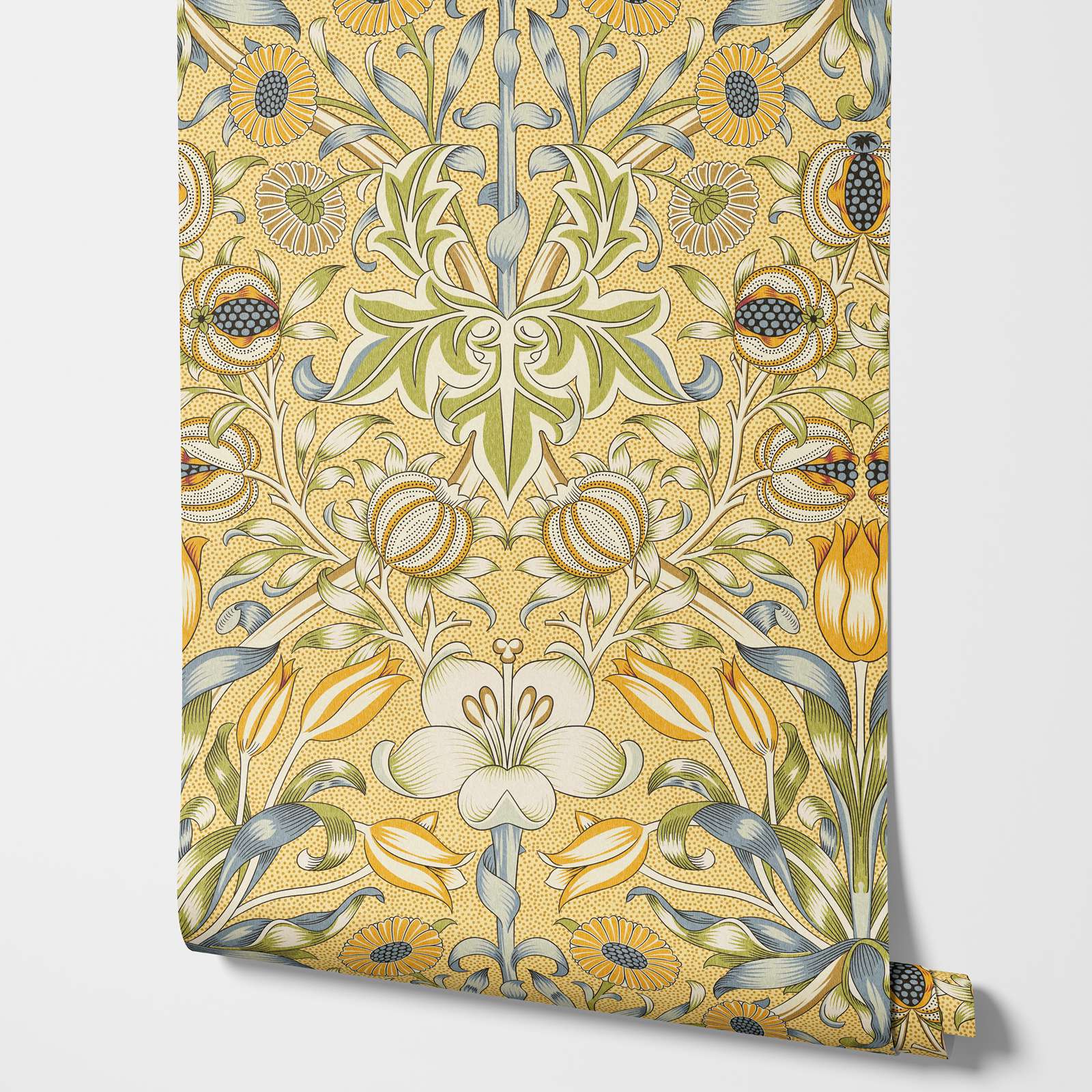 ورق جدران لاصق بتصميم زنبق ورم - مراجعة Herbal Wallpaper وسعره