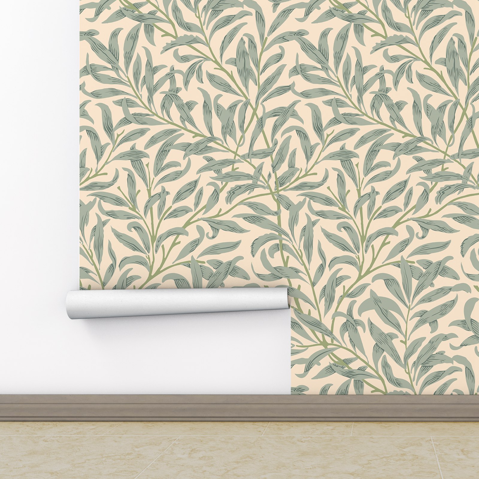 ورق جدران على شكل أوراق خضراء، - مراجعة Herbal Wallpaper وسعره