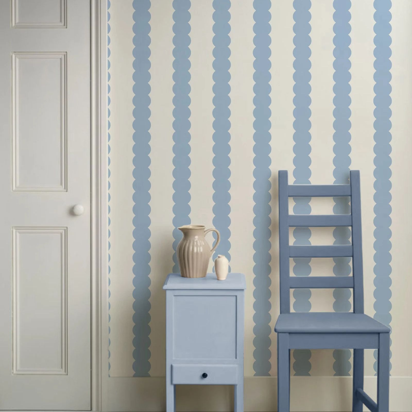 ورق جدران لاصق ذاتي بخطوط فقاع - مراجعة Herbal Wallpaper وسعره